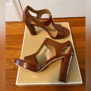 Michael Kors Leather Platform Sandal